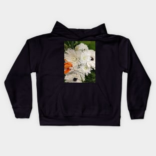 White flowers Kids Hoodie